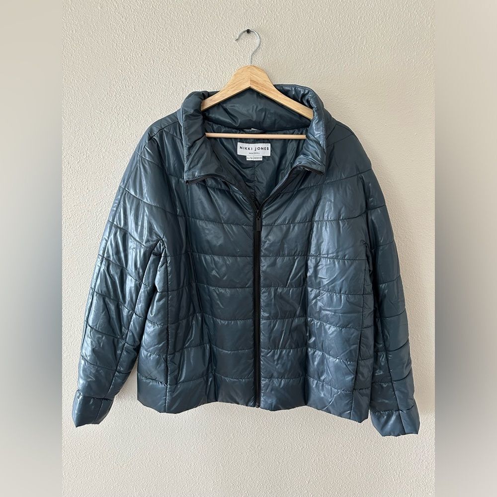 Nikki Jones Montreal Teal Puffer Coat Size XL